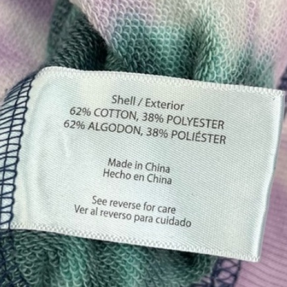 Wildfox French Terrycloth Navy Tie-Dye Hoodie & Jogger Set - Picture 10 of 14